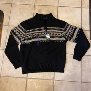 Men's Black and Gray Sweater